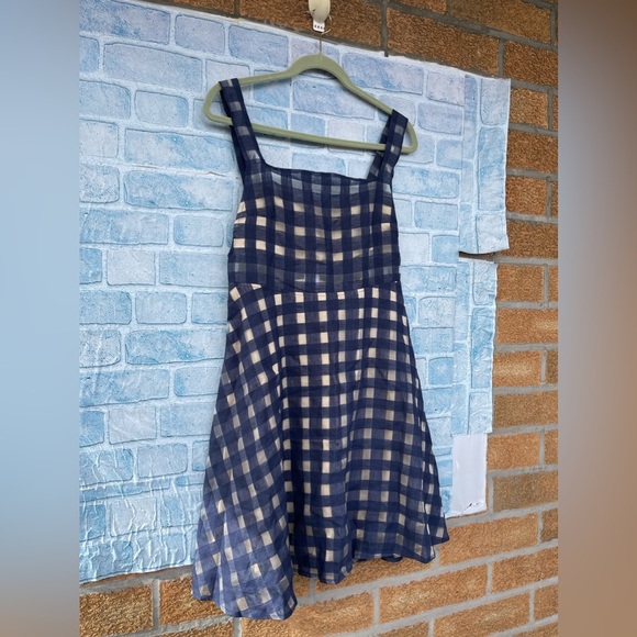 PARIS 99 gingham picnic linen dress size 4 - Picture 2 of 11